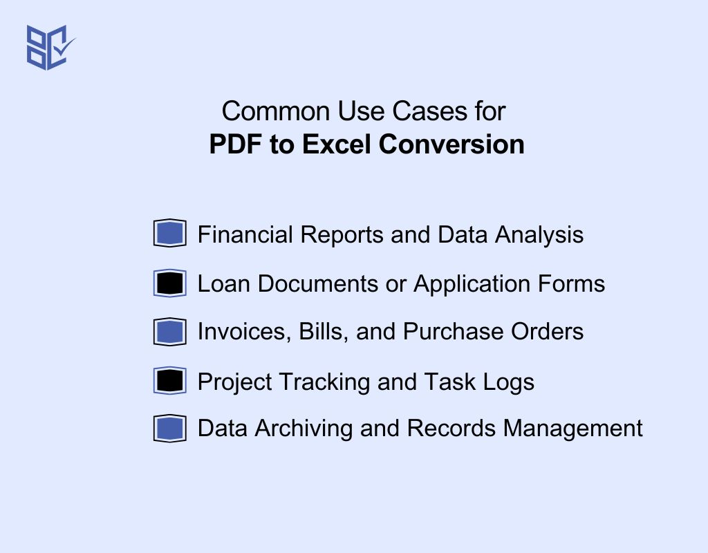 Common Use Cases for PDF to Excel Conversion